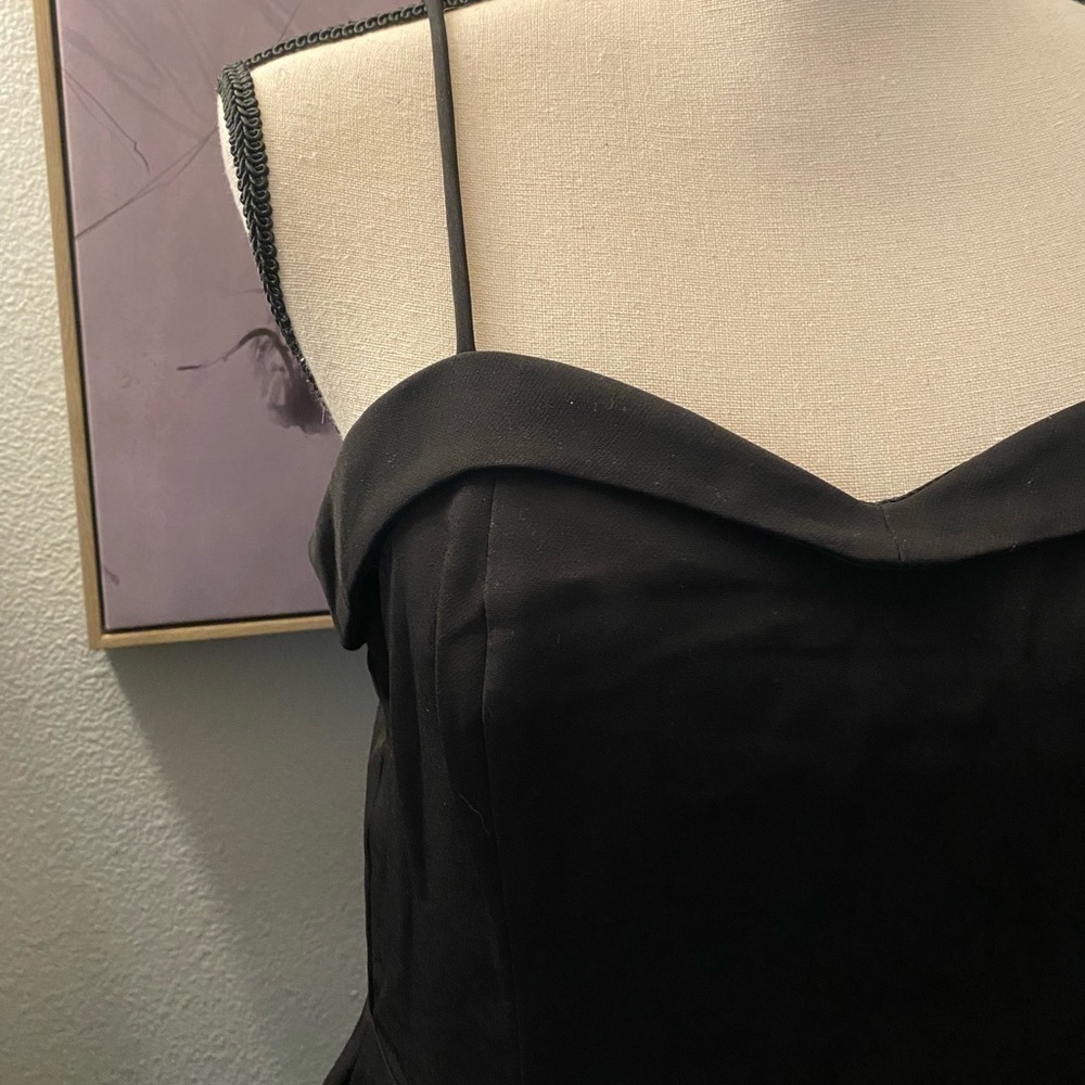 Charles Henry Black Satin Dress - Picture 3 of 9